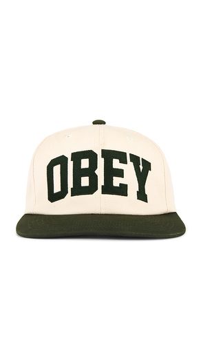 Collegiate 6 panel strapback in color cream size all - Obey - Modalova