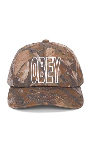 Outline pigment 6 panel velcro back hat in color green size all - Obey - Modalova