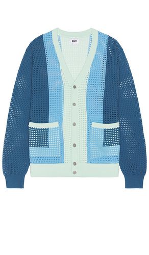 Anderson 60's Cardigan in Blue. - size L (also in M) - Obey - Modalova