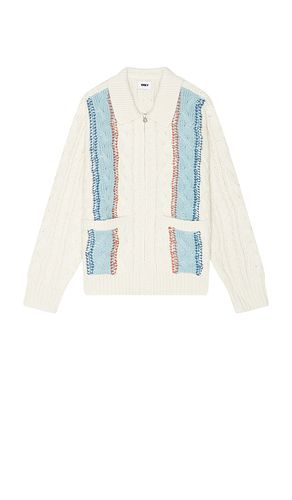 Ezra Zip Up Cardigan in Cream. - size L (also in M, S, XL/1X) - Obey - Modalova