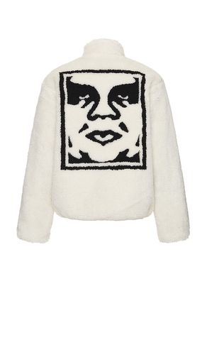 Chaqueta icon face en color crema talla L en - Cream. Talla L (también en M, S) - Obey - Modalova