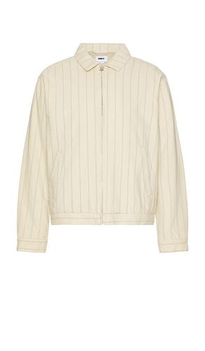 Stripe Zip Up Jacket in Beige. - size M (also in XL/1X) - Obey - Modalova