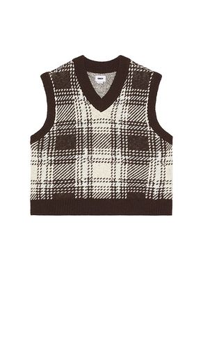 Avon Plaid Vest in Brown. - size L (also in M, S, XL/1X) - Obey - Modalova
