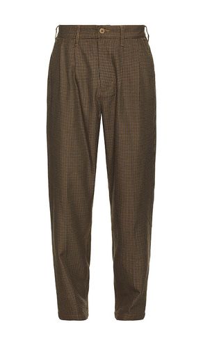 Fubar Houndstooth Pleated Pant in Brown. - size 30 (also in 32, 34, 36) - Obey - Modalova