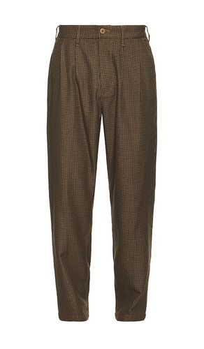 Fubar Houndstooth Pleated Pant in Brown. - size 30 (also in 32, 36) - Obey - Modalova