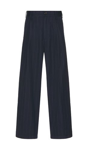 Dean Stripe Pleated Pant in Navy. - size 30 (also in 31, 32, 33, 34, 36) - Obey - Modalova
