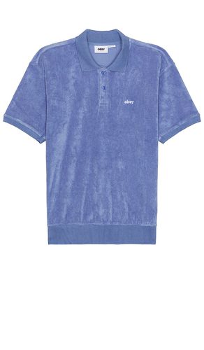 Denton terry cloth polo in color blue size L in - Blue. Size L (also in M, S) - Obey - Modalova