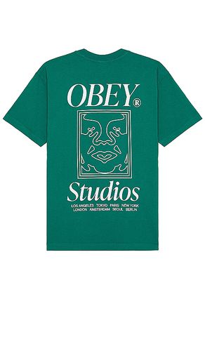 Camiseta en color verde talla L en - Green. Talla L (también en M, S) - Obey - Modalova
