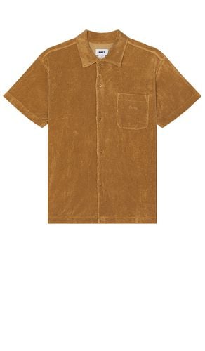 Terry Cloth Button Up Shirt in Brown. - size L (also in M, S, XL/1X) - Obey - Modalova