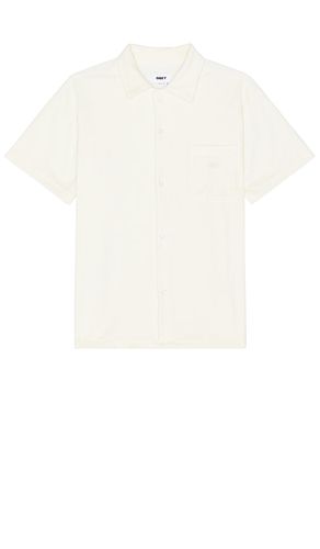 Shelter terry cloth button up shirt in color cream size L in - Cream. Size L (also in M, S, XL/1X) - Obey - Modalova
