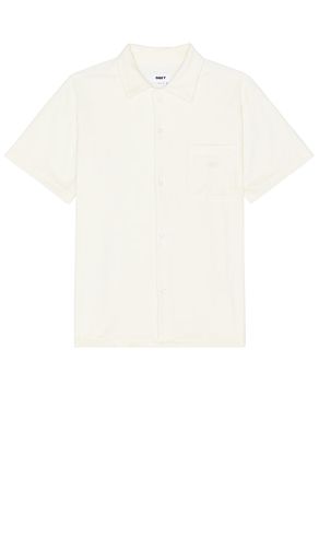 Shelter Terry Cloth Button Up Shirt in Cream. - size L (also in M, S, XL/1X) - Obey - Modalova