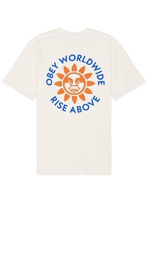 Rise Above Tee in Cream. - size L (also in XL/1X) - Obey - Modalova