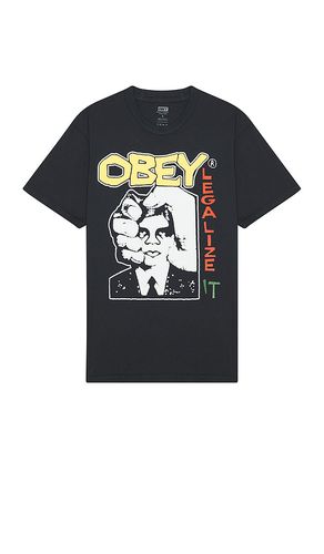 Camiseta legalize it en color negro talla L en - Black. Talla L (también en M, S, XL/1X) - Obey - Modalova