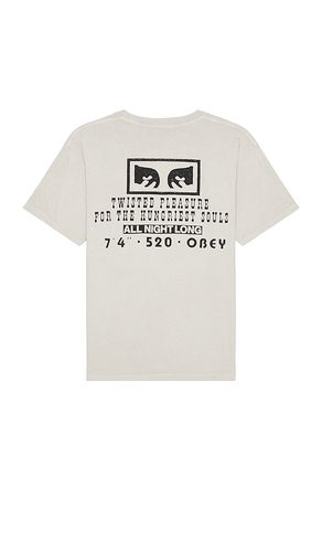 Camiseta twisted pleasure en color gris talla L en - Grey. Talla L (también en M, S, XL/1X) - Obey - Modalova
