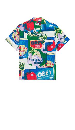 Fruit cans woven shirt in color blue size L in - Blue. Size L (also in M, XL/1X) - Obey - Modalova