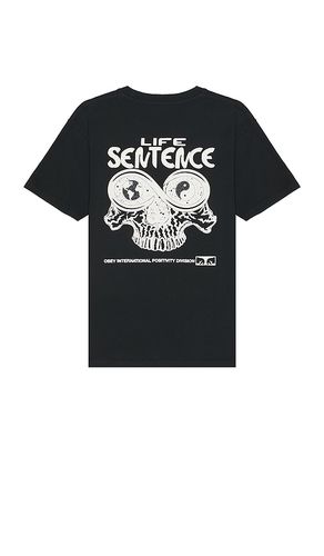 Life Sentence Tee in Black. - size L (also in M, S) - Obey - Modalova