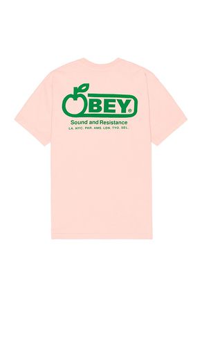 Camiseta sound & resistance en color durazno talla L en - Peach. Talla L (también en M, S) - Obey - Modalova