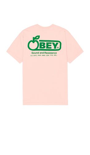 Camiseta sound & resistance en color rosado talla M en - Pink. Talla M (también en S) - Obey - Modalova