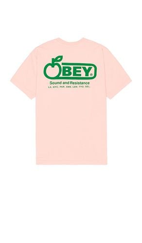 Sound & Resistance Tee in Pink. - size M (also in S) - Obey - Modalova