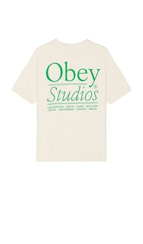 Obey Studios Tee in Cream. Size S - Obey - Modalova