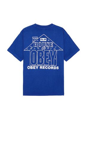 HOUSE OF RECORDS tee in Blue. - size L (also in M, S, XL/1X) - Obey - Modalova