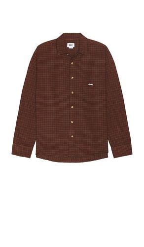 Camisa bigwig knox en color marrón talla L en - Brown. Talla L (también en M) - Obey - Modalova