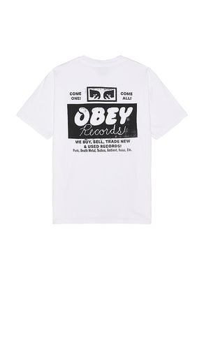 Records Buy, Sell, Trade T-Shirt in . - size L (also in M, S) - Obey - Modalova