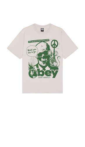 Don't Waste It T-Shirt in Grey. - size L (also in M, S) - Obey - Modalova