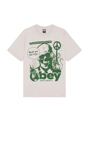 Don't Waste It T-Shirt in Grey. - size L (also in M, S, XL/1X) - Obey - Modalova