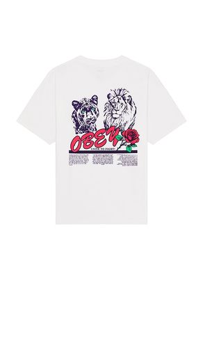 Unite & Fight Tee in White. - size L (also in M, XL/1X) - Obey - Modalova