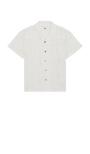 Donnie Sheer Striped Short Sleeve Shirt in White. - size L (also in M, S, XL/1X) - Obey - Modalova