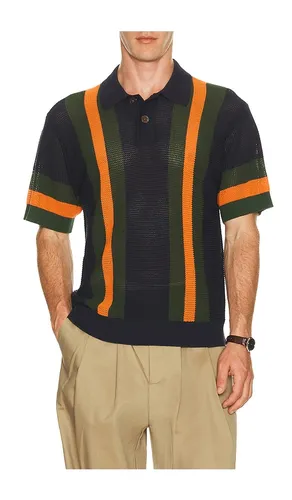 Seth Knitted Polo in Navy,Orange. - size L (also in XL/1X) - Obey - Modalova