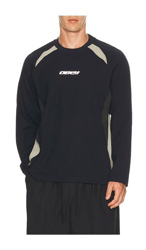 Delta Knit Long Sleeve Top in Black. - size L (also in M, S, XL/1X) - Obey - Modalova