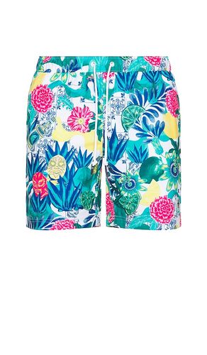 Volley Floral Print Swim Shorts in Teal. - size L (also in M, S, XL/1X) - Original Penguin - Modalova