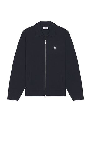 Novelty Knit Track Jacket in Navy. - size L (also in M, S, XL/1X) - Original Penguin - Modalova