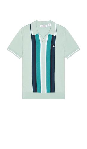 Vertical Stripe Johnny Collar Polo in Blue. - size L (also in M, S, XL/1X) - Original Penguin - Modalova