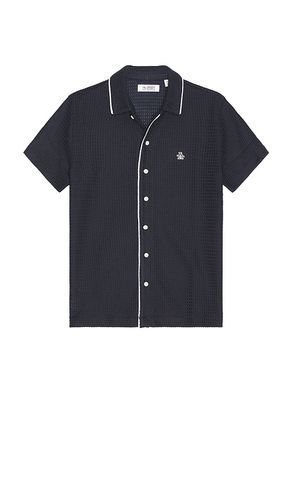 Textured Earl Shirt in Navy. - size L (also in M, S) - Original Penguin - Modalova