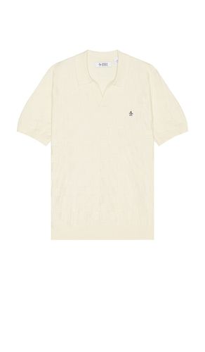 Jacquard Johnny Collar Sweater Polo in Beige. - size L (also in M, S) - Original Penguin - Modalova