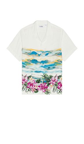 Hibiscus Scene Camp Shirt in White. - size L (also in M, S) - Original Penguin - Modalova