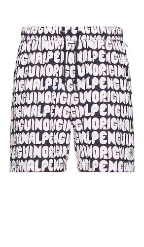 All Over Print Swim Short in Black. - size L (also in M, S, XL/1X) - Original Penguin - Modalova