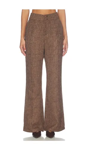 Tweed Tailored Trousers in Chocolate. - size S (also in XS, M, L, XL) - Odd Muse - Modalova