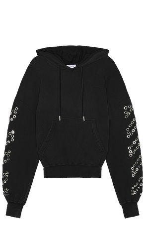 Eyelet Diags Over Hoodie in . Size M, S, XL/1X - OFF-WHITE - Modalova