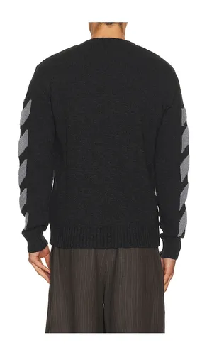 Diag Fuzzy Knit Crewneck Sweater in . Taglia L. Also in M, S, XL/1X - OFF-WHITE - Modalova