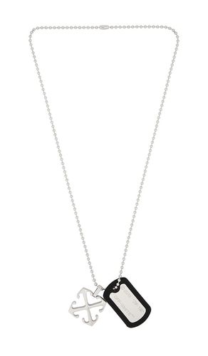 Zip Tie & Arrow Necklace in - OFF-WHITE - Modalova