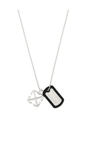 Zip Tie & Arrow Necklace in - OFF-WHITE - Modalova