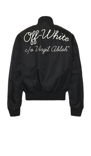 Script Bomber Jacket in . Taglia 48, 50, 52, 54 - OFF-WHITE - Modalova