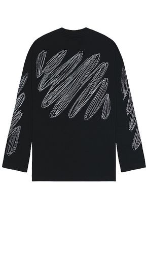 Scribble Diag Wide Long Sleeve T-shirt in . Size M, S, XL/1X - OFF-WHITE - Modalova