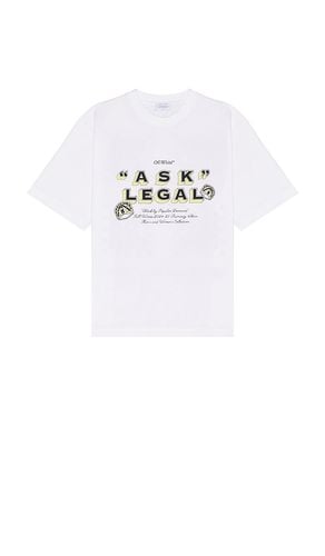 OFF- Arrow Ask Legal Skate Short Sleeve Tee in . Size M, XL/1X - OFF-WHITE - Modalova