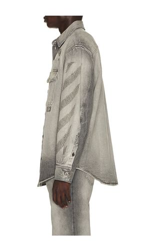 Denim Military Overshirt in . Size L. Also in M, S, XL/1X - OFF-WHITE - Modalova