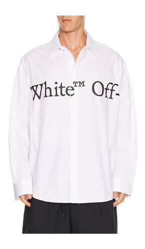 OFF- Bookish Scarf Poplin Overshirt in . Taglia 46. Also in 48, 50, 52, 54 - OFF-WHITE - Modalova